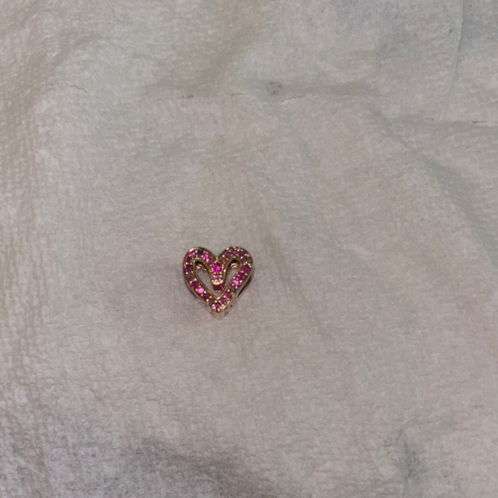 Heart-Shaped Pink and Gold Women's Jewelry